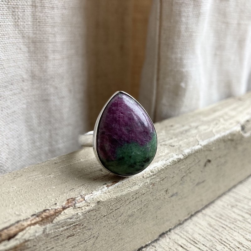 sterling silver ruby in zoisite ring 1.jpeg