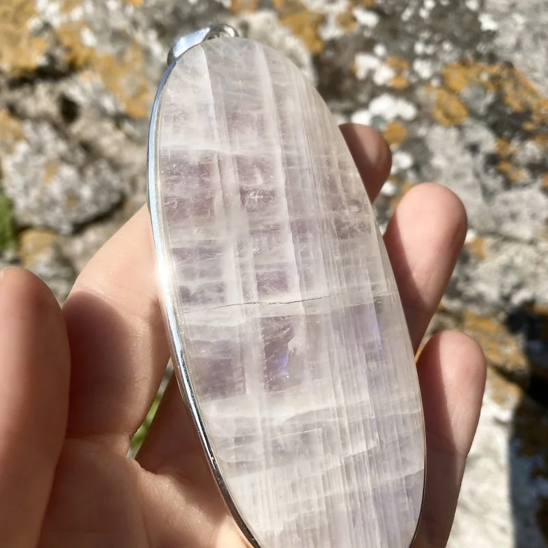 sterling silver and rainbow moonstone pendant 2.jpeg