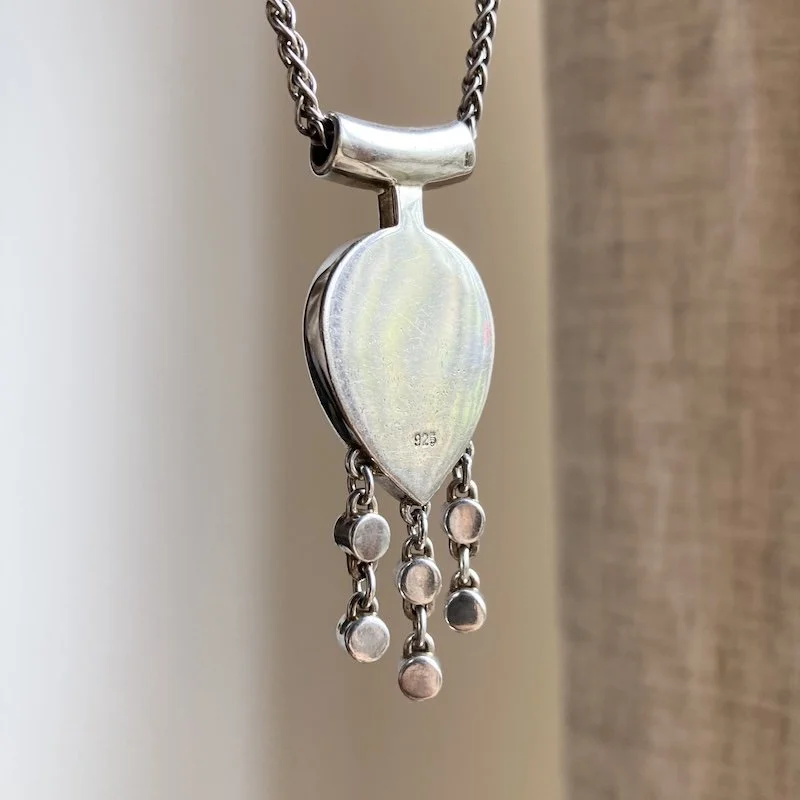 Dreamy Vintage Sterling Silver Bohemian Necklace
