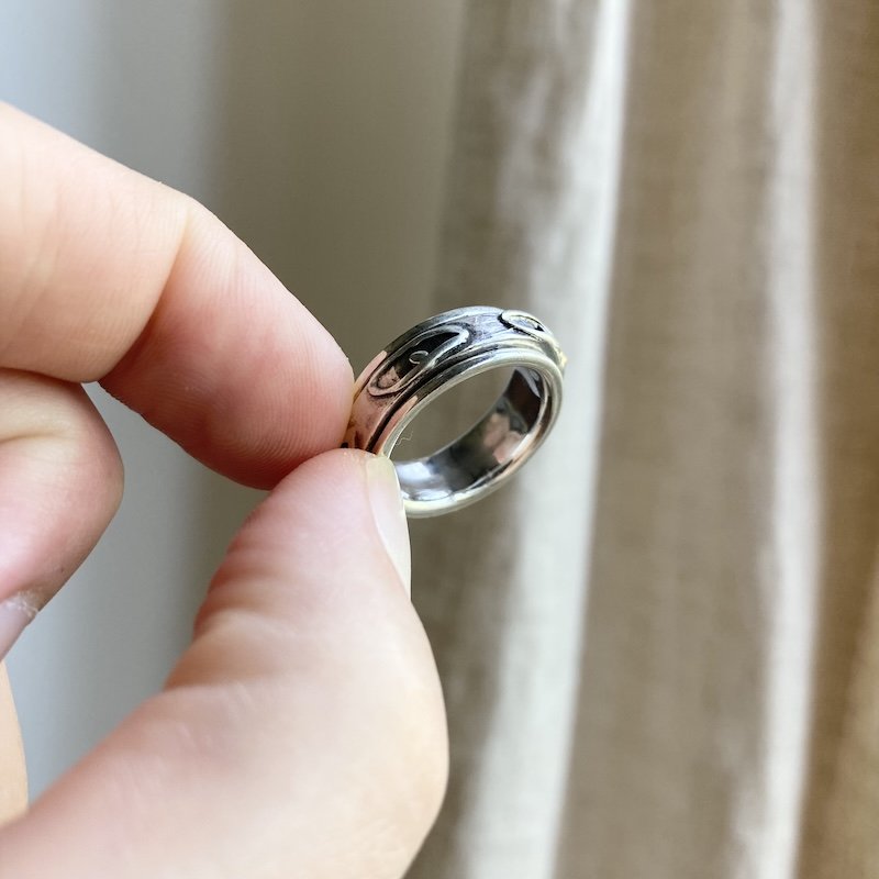 funky vintage solid silver spinner ring 4.jpeg