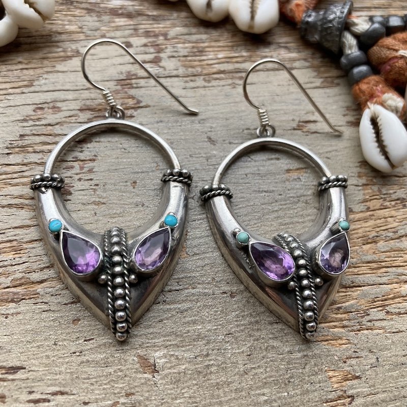 vintage ornate sterling silver Indian earrings 2.jpeg