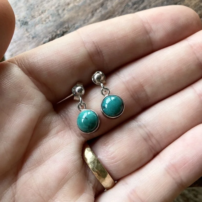 vintage sterling silver and turquoise earrings 3.jpeg