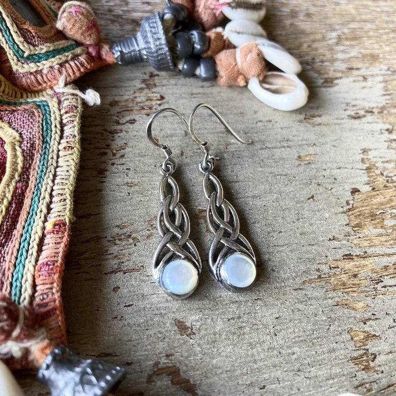 sterling silver celtic knot mother of pearl earrings 2.jpeg