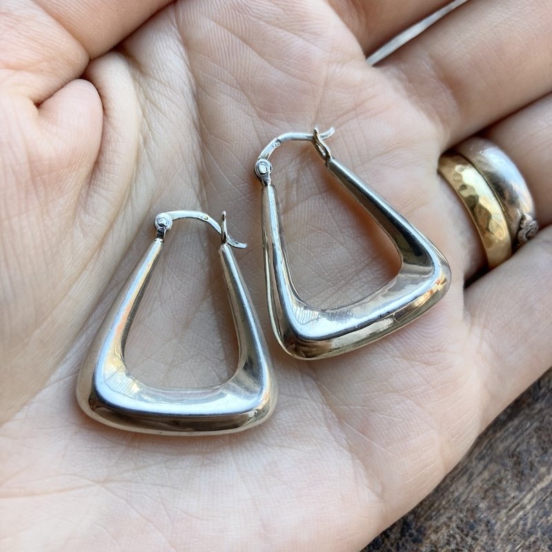 Fab Sterling Silver Creole Hoops