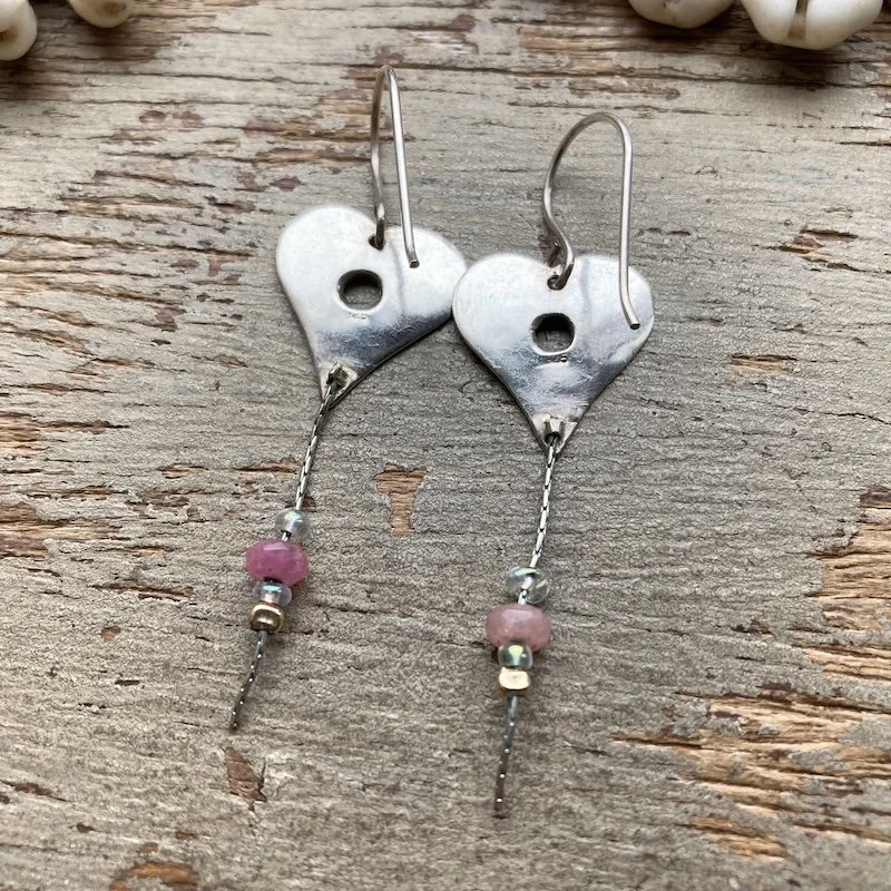 sterling silver dangly love heart earrings 2.jpeg