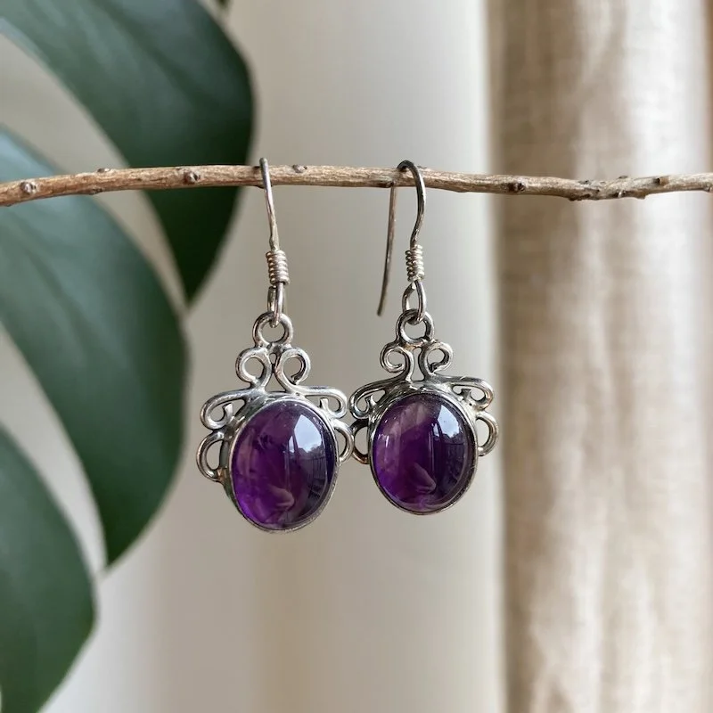 ornate sterling silver and amethyst earrings 5.jpeg