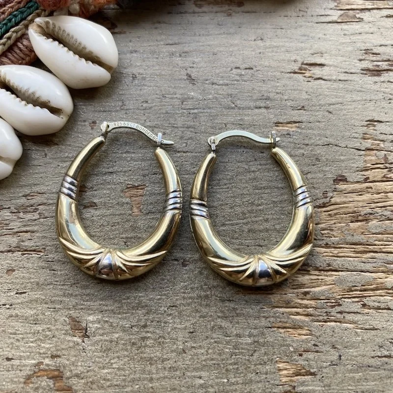 sterling silver and bonded gold hoops 1.jpeg