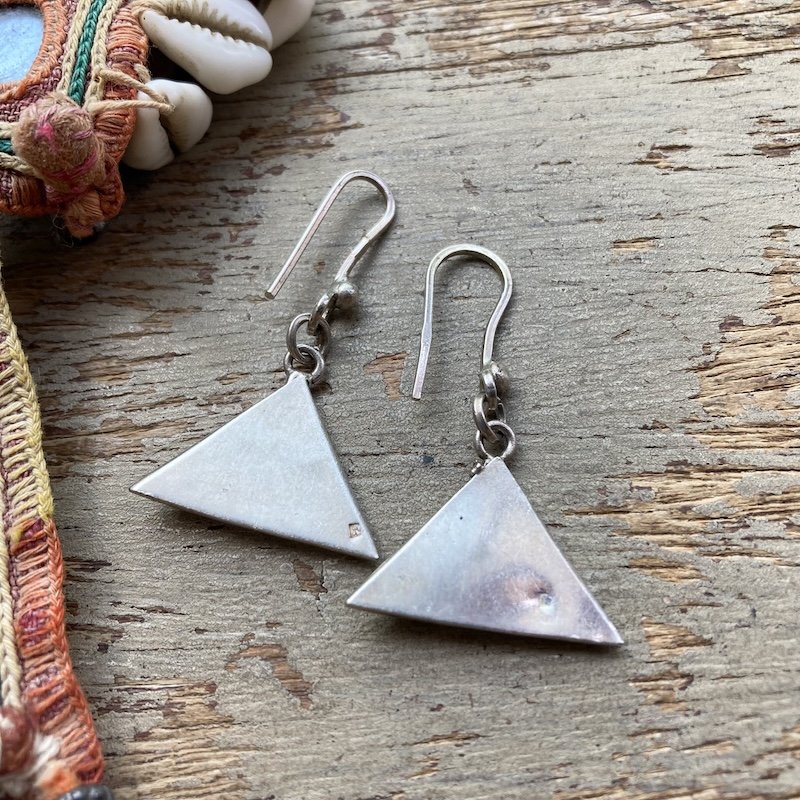 vintage 800 silver pyramid earrings 2.jpeg