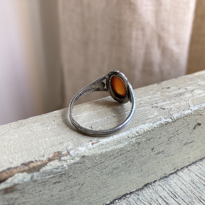 Dreamy Vintage Sterling Silver Carnelian Ring