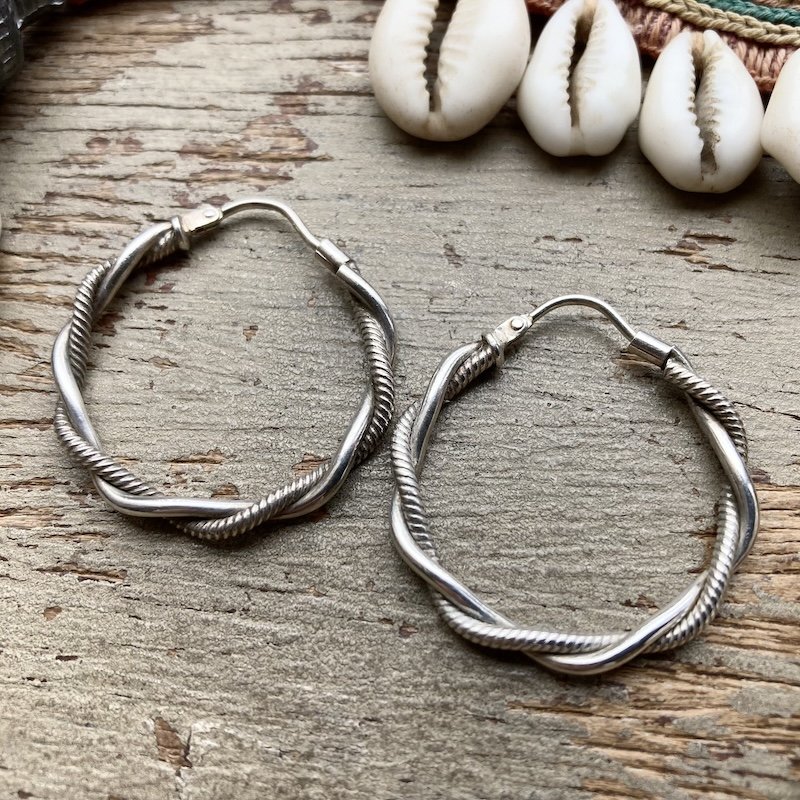 vintage sterling silver twist hoops 2.jpeg
