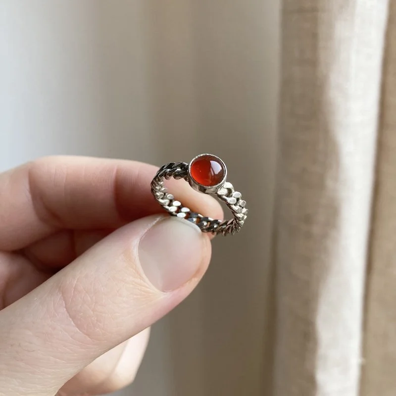 vintage sterling silver and carnelian ring 3.jpeg