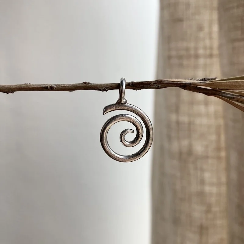 Funky Little Sterling Silver Spiral Pendant