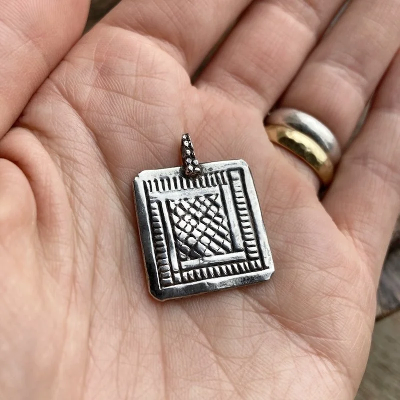 vintage Indian engraved solid silver amulet pendant 3.jpeg