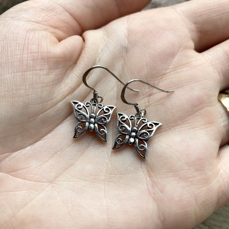 vintage sterling silver butterfly earrings 3.jpeg