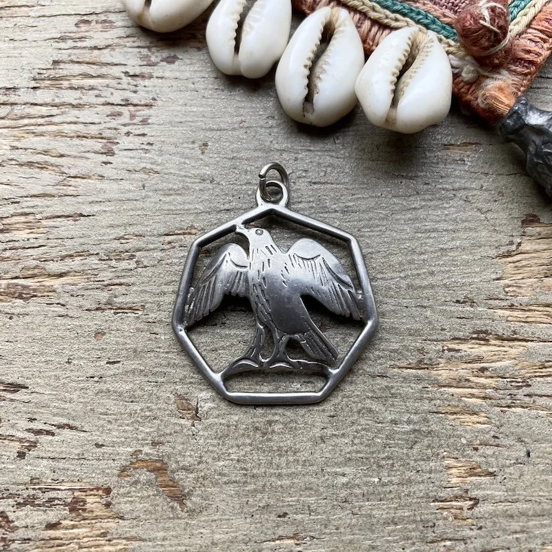Beautiful Vintage Sterling Silver Bird Pendant