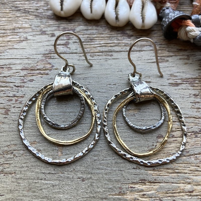 Beautiful Sterling Silver Organic Textured Earrings