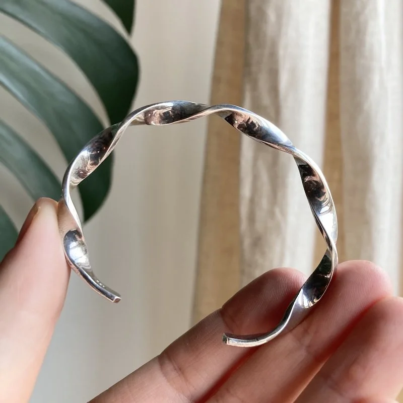 vintage twisted sterling silver cuff bangle 4.jpeg