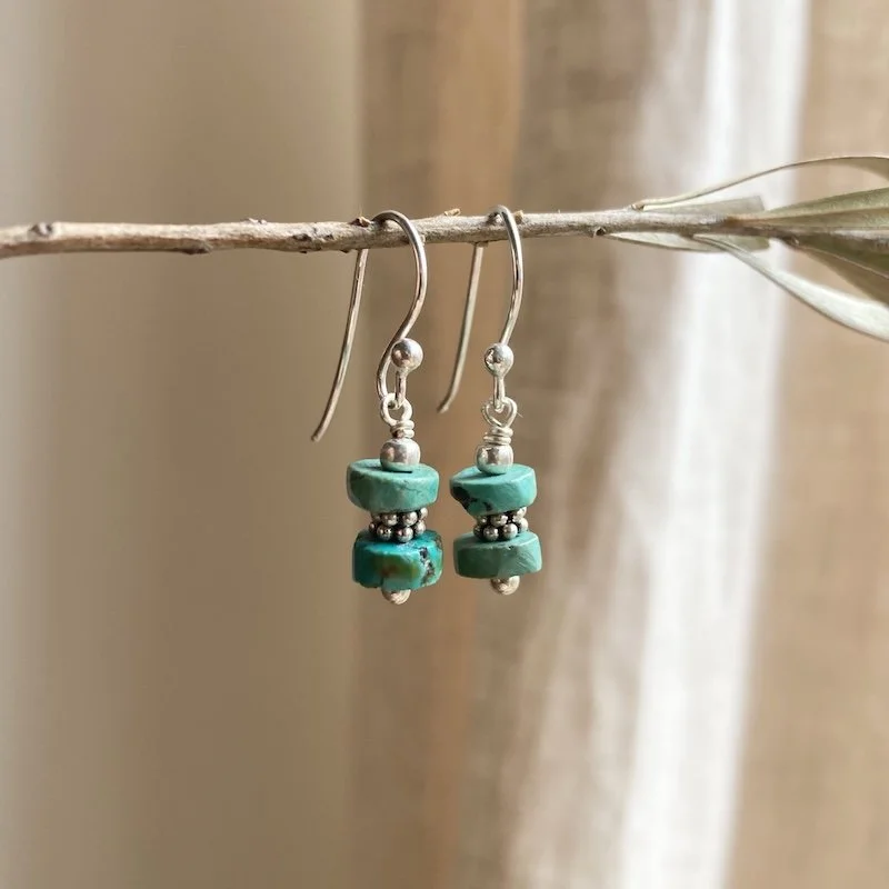 sterling silver turquoise beaded earrings 4.jpeg