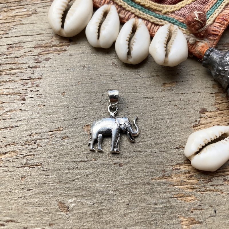 Cute Little Sterling Silver Elephant Pendant