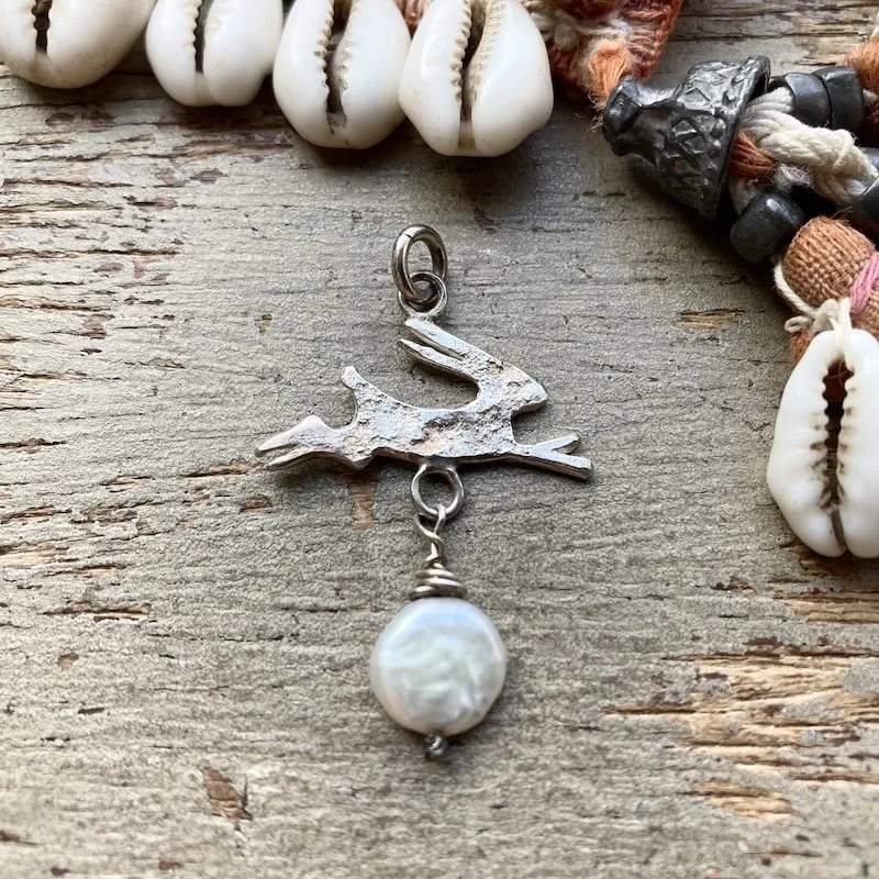Lovely Sterling Silver Leaping Hare Pendant