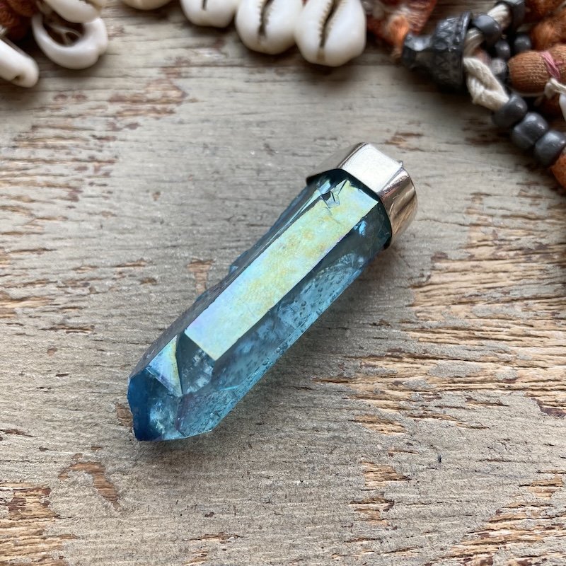 Magical Sterling Silver Blue Crystal Pendant