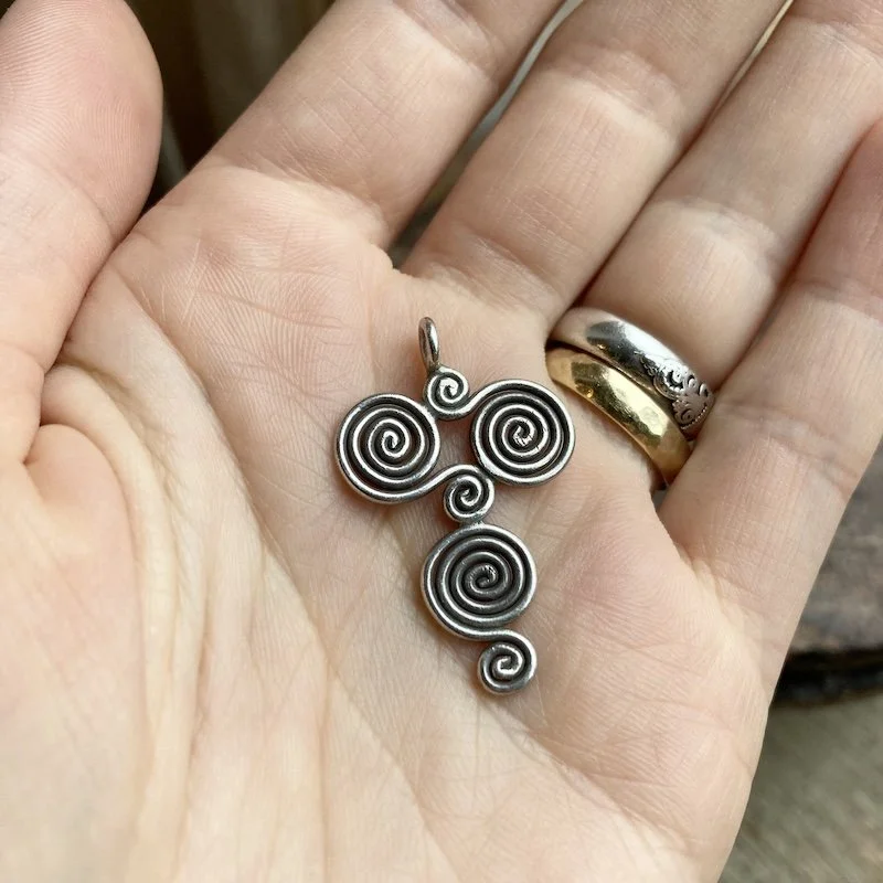 solid pure silver hill tribe spiral pendant 3.jpeg