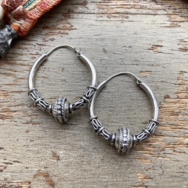 ornate sterling silver balinese hoops 1.jpeg
