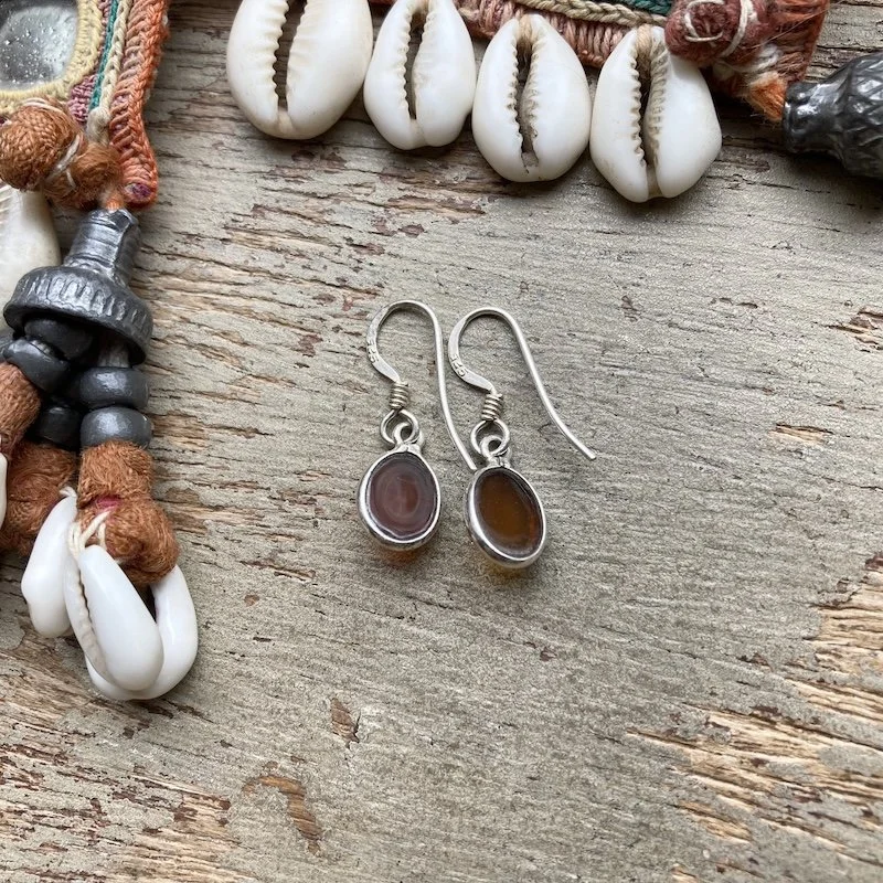 sweet little sterling silver and carnelian earrings 3.jpeg