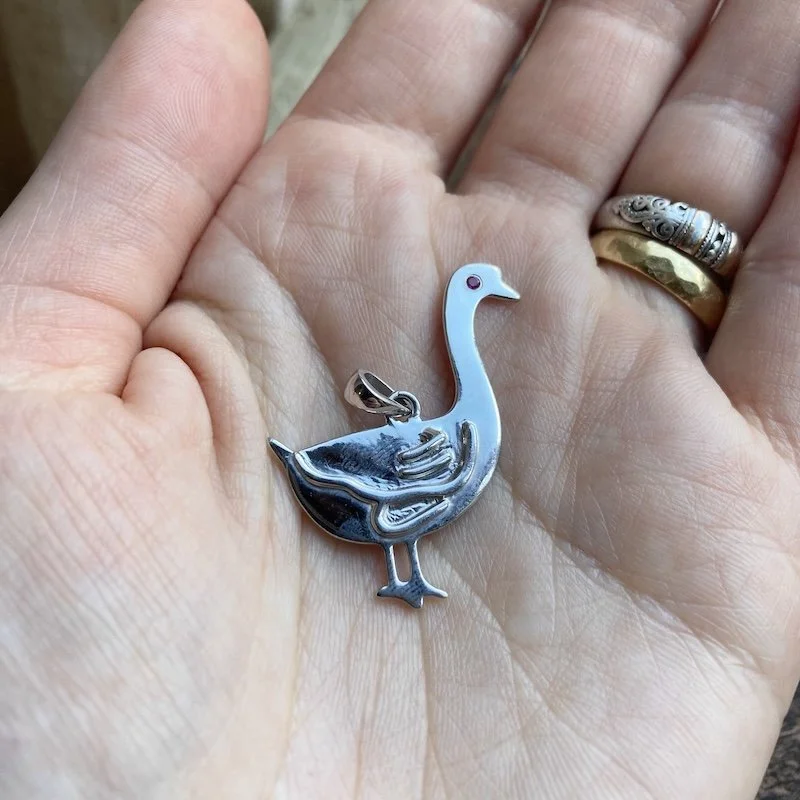 sterling silver goose pendant 3.jpeg