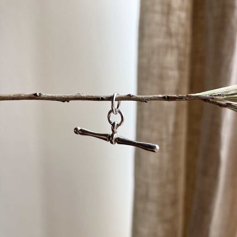 Vintage Sterling Silver T-Bar Pendant