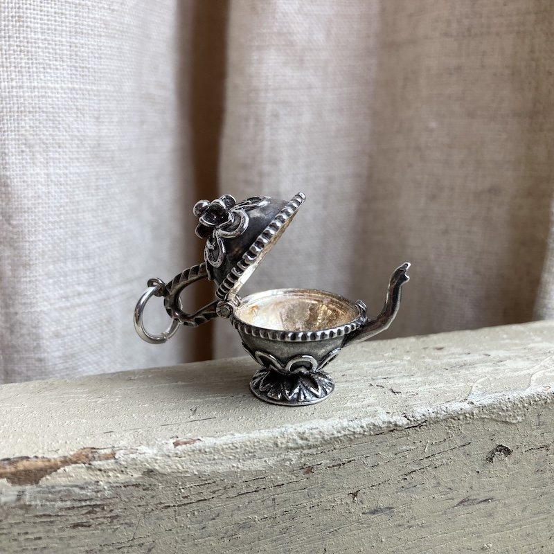 Amazing Vintage Sterling Silver Teapot Pendant