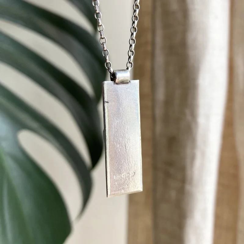 vintage sterling silver and lapis lazuli necklace 2.jpeg