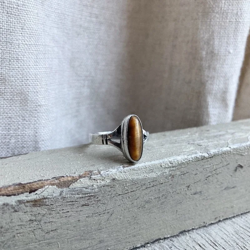 simple sterling silver tiger's eye ring.jpeg
