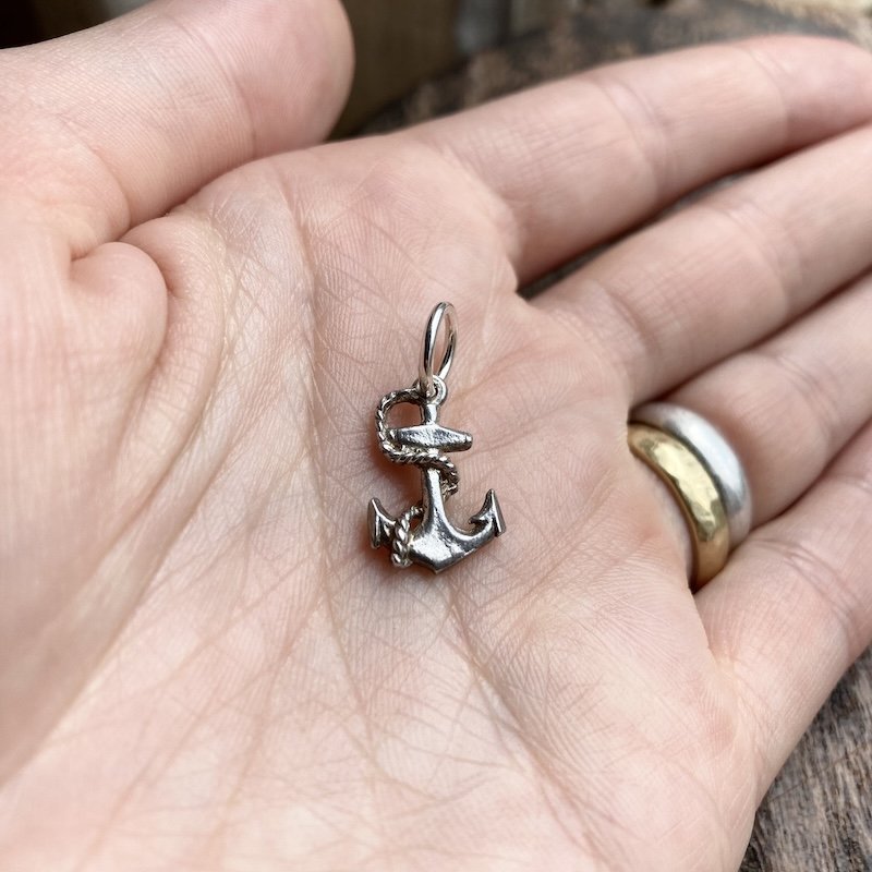 Cute Little Vintage Sterling Silver Anchor Pendant