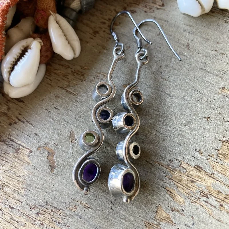 sterling silver amethyst, peridot and rainbow moonstone earrings 3.jpeg