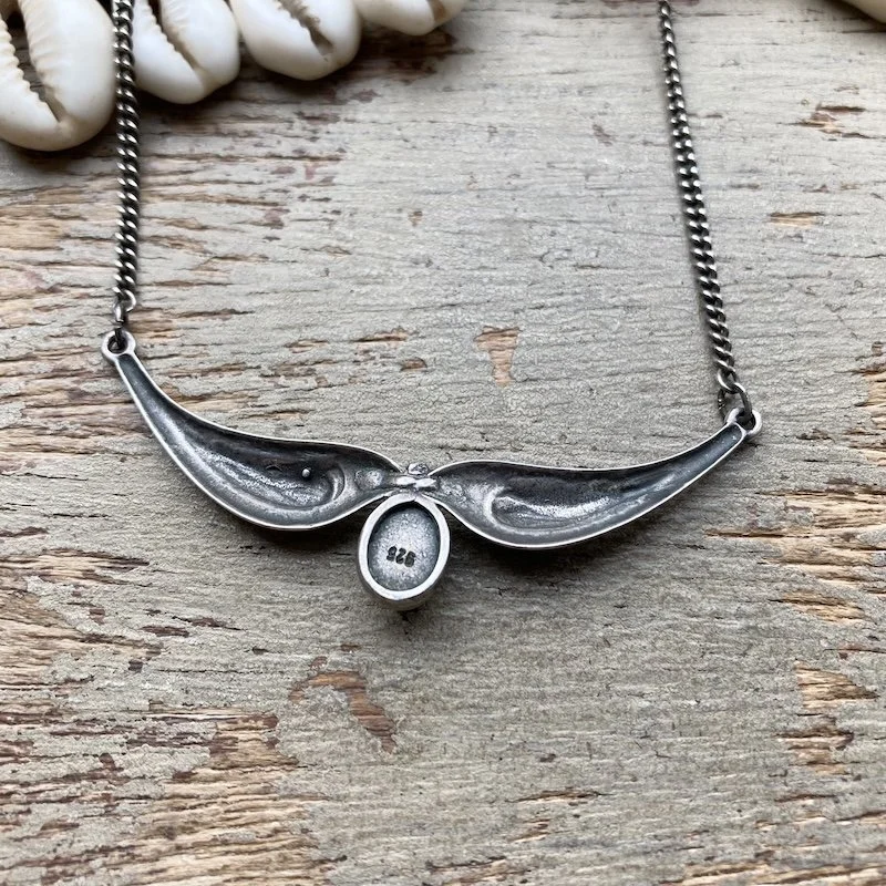 vintage sterling silver love birds necklace 3.jpeg