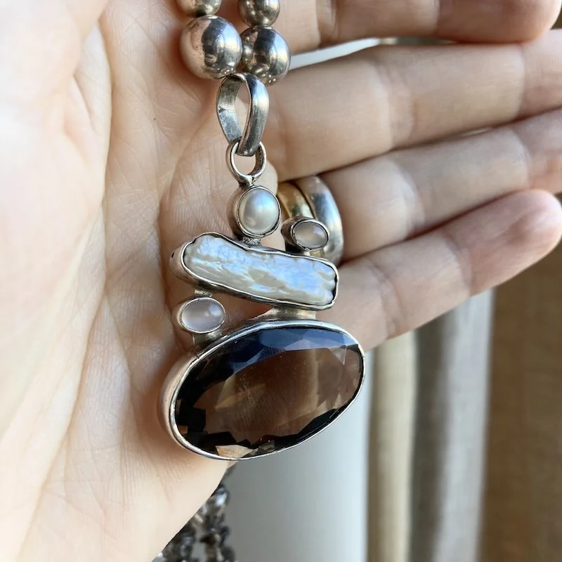 sterling silver smoky quartz necklace 3.jpeg