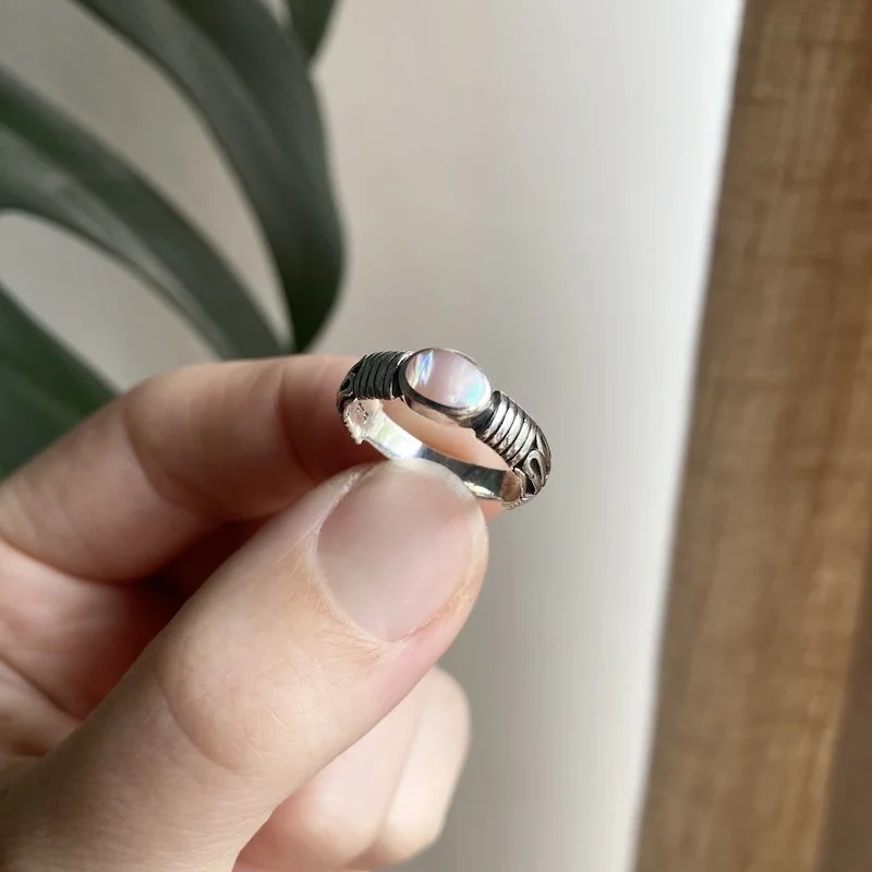sterling silver and pink mother of pearl ring 3.jpeg
