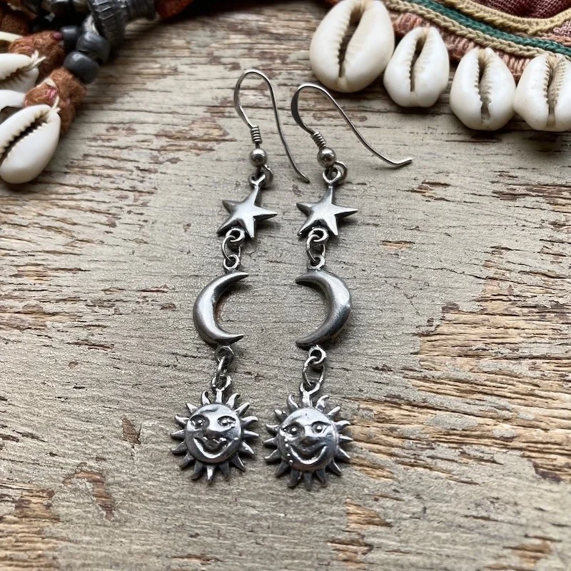 vintage sterling silver celestial dangly earrings 2.jpeg