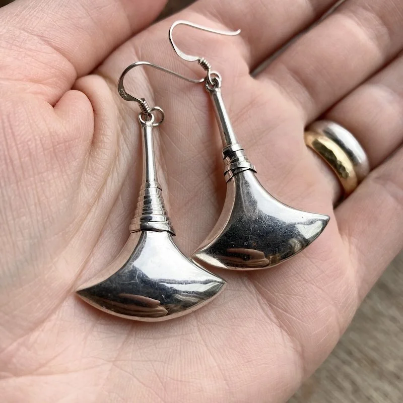 vintage sterling silver bohemian dangly earrings 4.jpeg