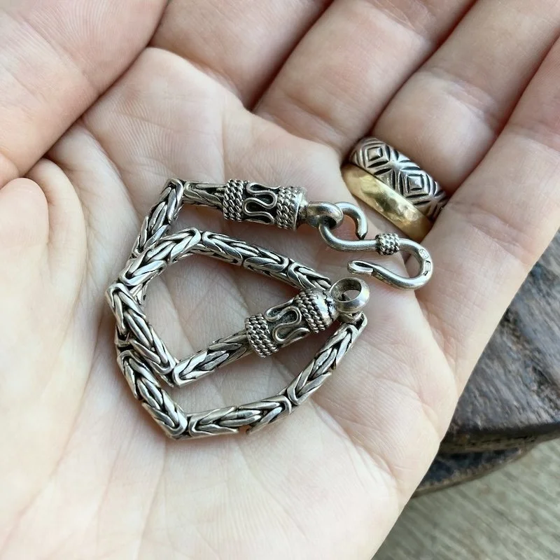 sterling silver Byzantine link bracelet 3.jpeg