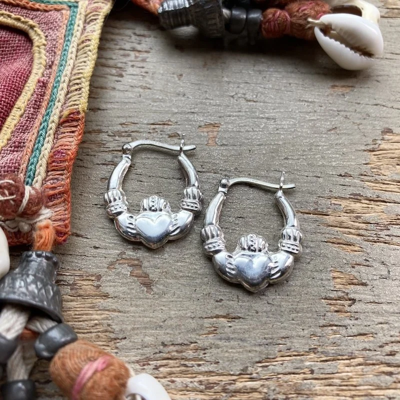 sterling silver Claddagh hoops 2.jpeg
