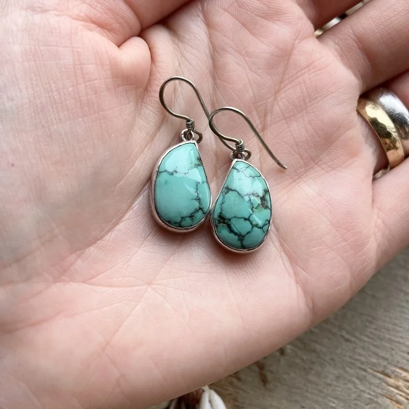 vintage sterling silver natural turquoise earrings 3.jpeg