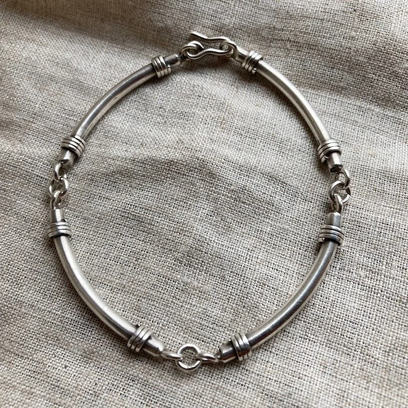 Funky Vintage Mexican Sterling Silver Bracelet