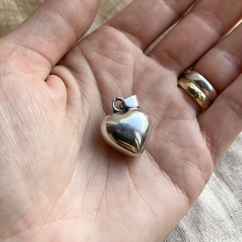 Lovely Vintage Sterling Silver Heart Pendant
