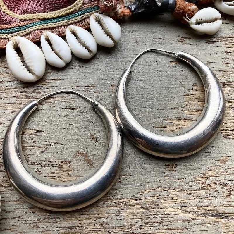 vintage large chunky sterling silver hoops 1.jpeg