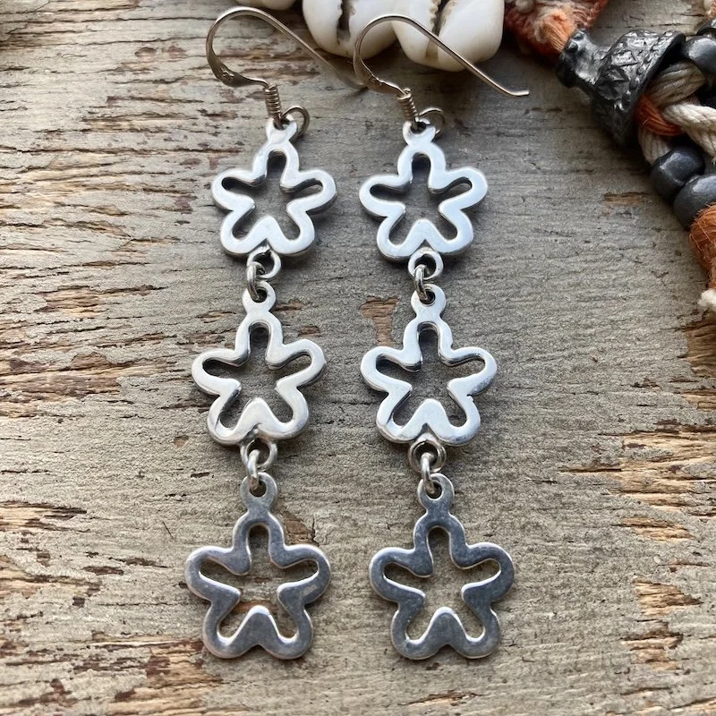 sterling silver dangly flower earrings.jpeg