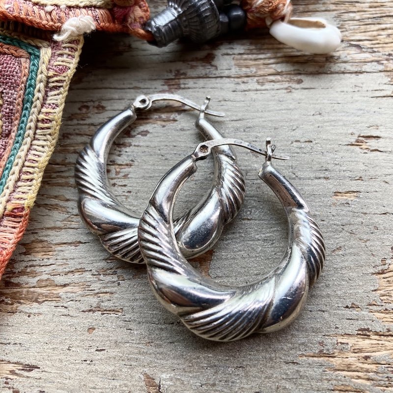 vintage sterling silver creole hoops 2.jpeg