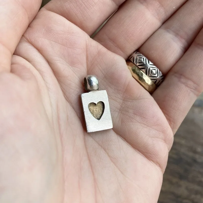 vintage solid silver love heart pendant 3.jpeg