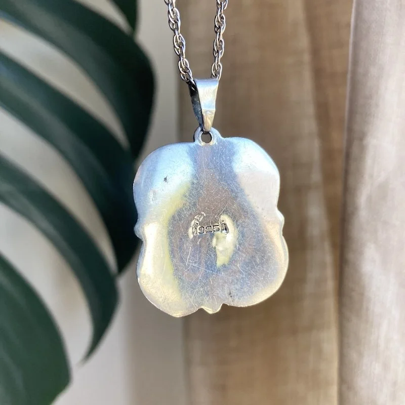 vintage Mexican sterling silver and tiger's eye neckace 2.jpeg